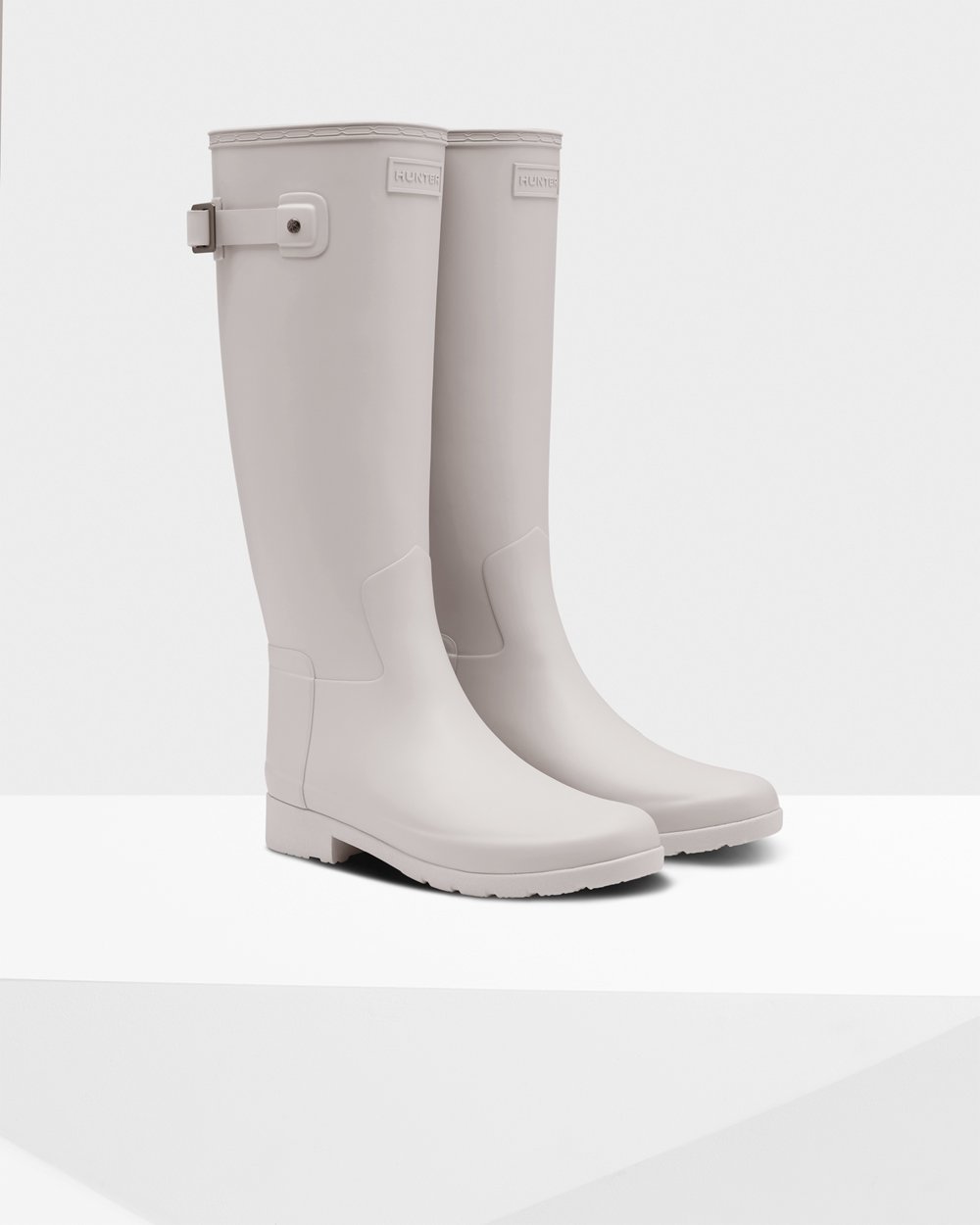 Hunter Refined Slim Fit Tall Rain Boots - Clearance Sale Womens Grey - CYODJZ247